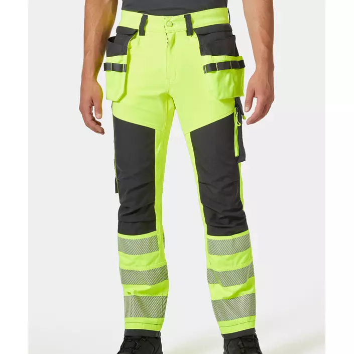 Helly Hansen ICU craftsman trousers full stretch, Hi-vis yellow/charcoal, large image number 1