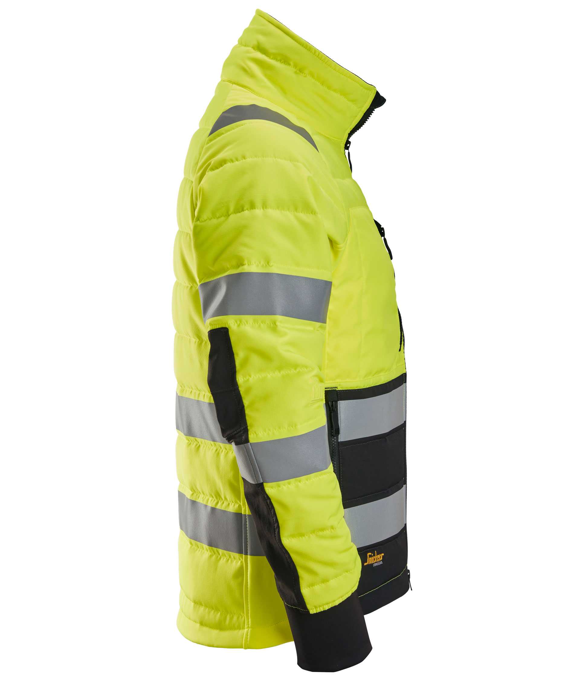 Snickers quilted jacket 8134, Hi-vis Yellow/Black, large image number 3