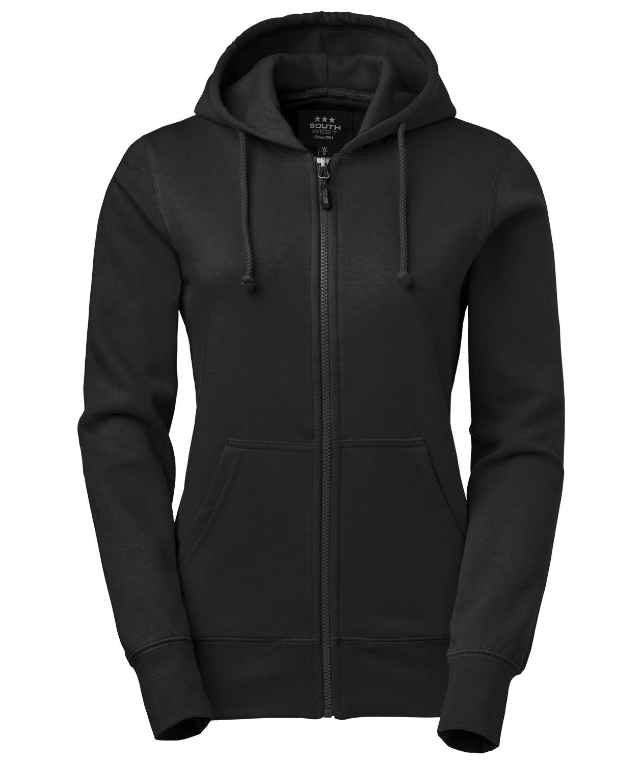 South West Georgia women's hoodie, Black, Black, swatch