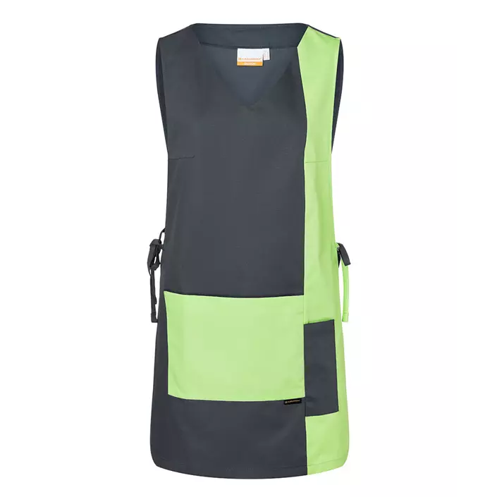 Karlowsky Marilies sandwich apron with pockets, Grey/Green, large image number 0
