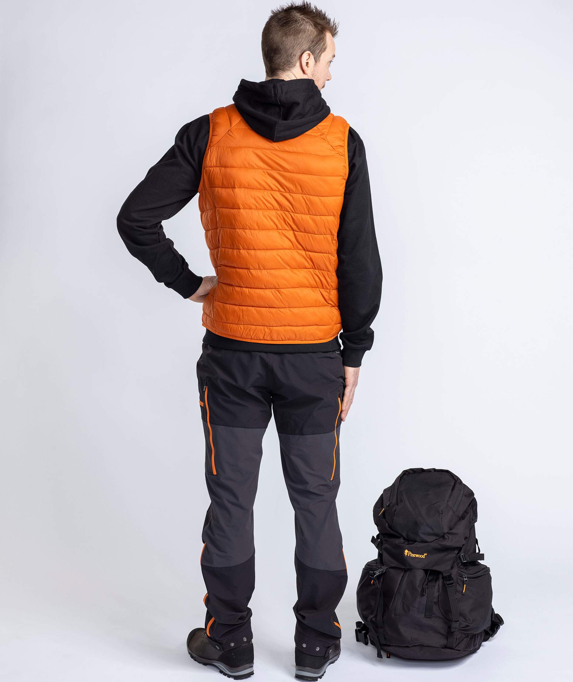 Pinewood Abisko Insulation vatteret vest, Burned Orange, large image number 8