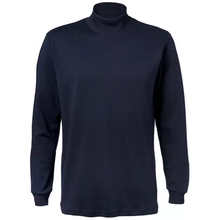 Clipper Brest knitted pullover with high collar, Vulcan Navy, large image number 0