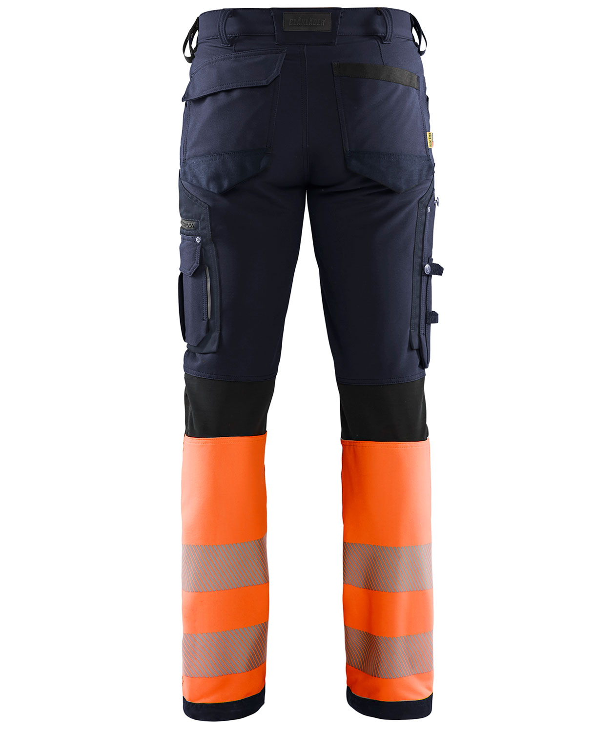 Blaklader work trousers full stretch Marine Hi Vis Orange