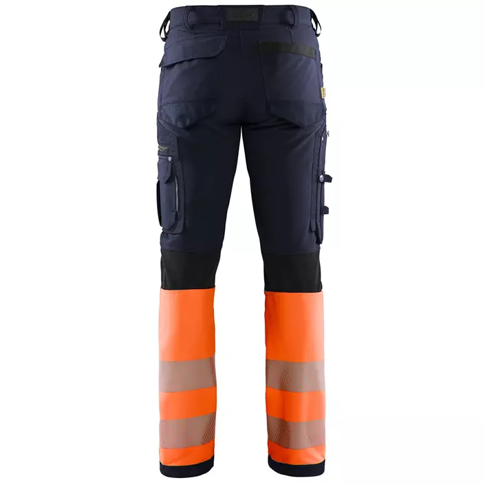 Blåkläder work trousers full stretch, Marine/Hi-Vis Orange, large image number 1
