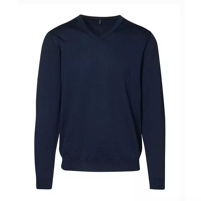 ID stickad tröja med merinoull, Kungsblå, large image number 0