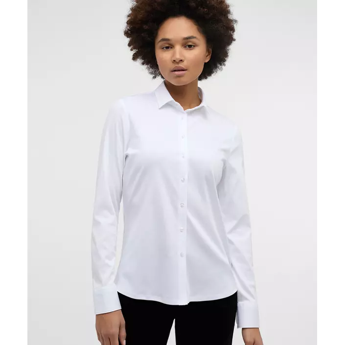 Eterna Jersey slim fit women's shirt, White, large image number 1