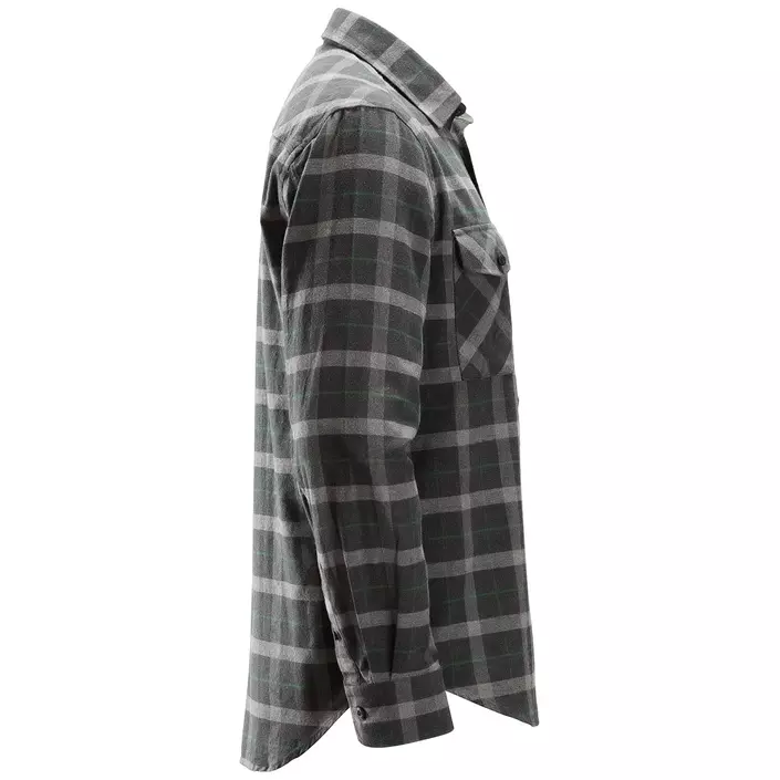 Snickers AllroundWork flannel shirt, Grey Melange, large image number 3
