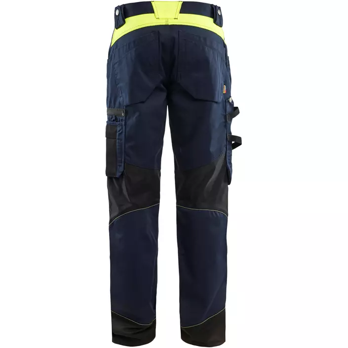 Blåkläder arbejdsbukser, Mørk Marine/Hi-Vis Gul, large image number 1