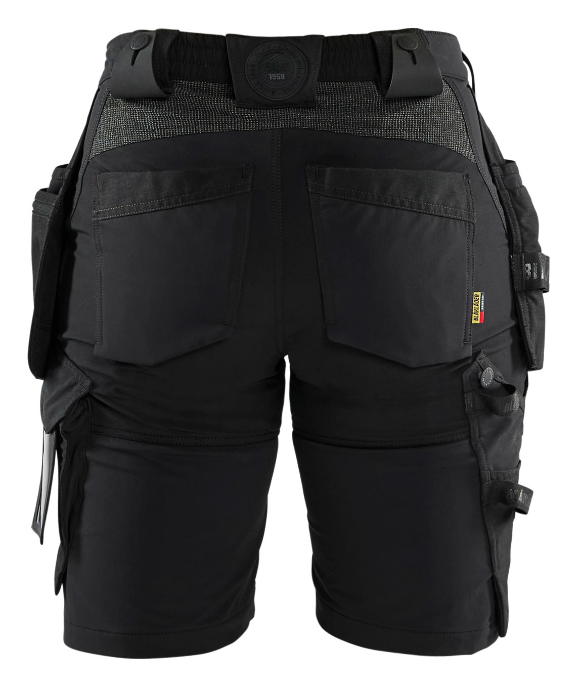 Bl&aring;kl&auml;der hantverksshorts dam, Svart/M&ouml;rkgr&aring;