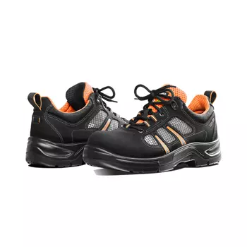 Arbesko 885 safety shoes S1P, Black/Orange