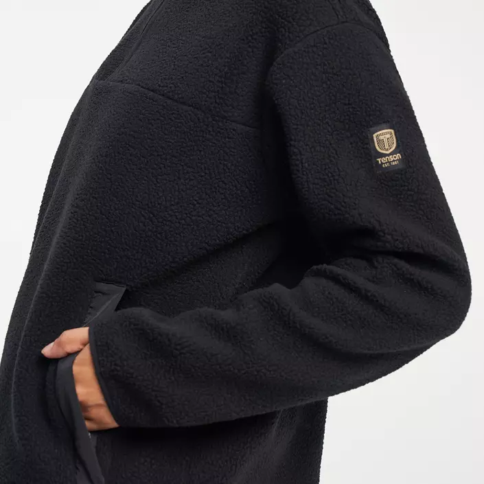 Tenson Yoke Damen Faserpelz Halfzip, Black, large image number 5