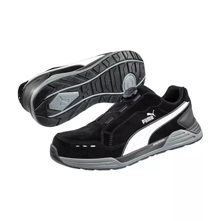 Puma Airtwist Black Low Disc safety shoes S3, Black/White, large image number 5