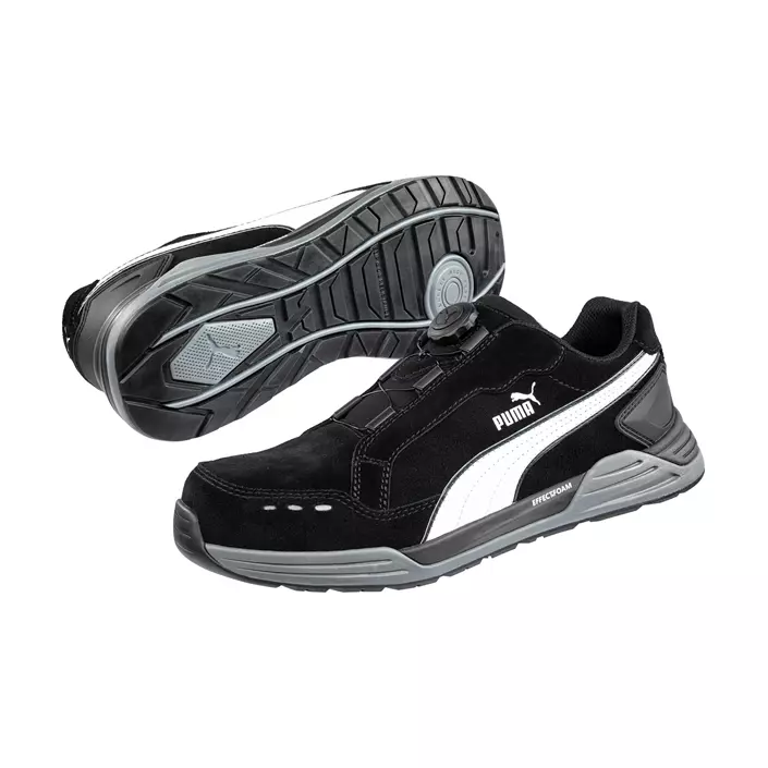 Puma Airtwist Black Low Disc safety shoes S3, Black/White, large image number 5