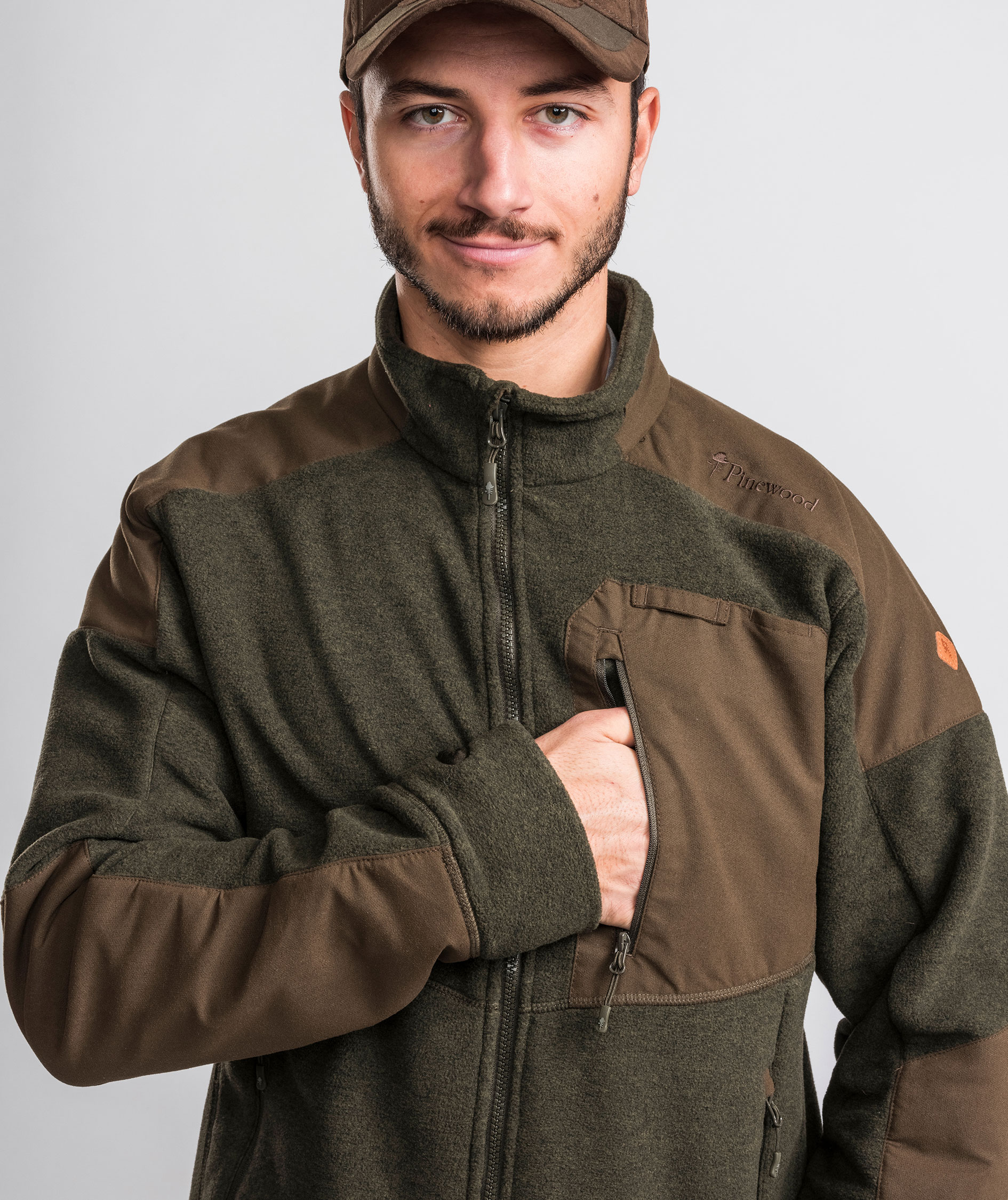 Pinewood&nbsp;Sm&aring;land Forest fleecejakke, Jagtgr&oslash;n, large image number 3