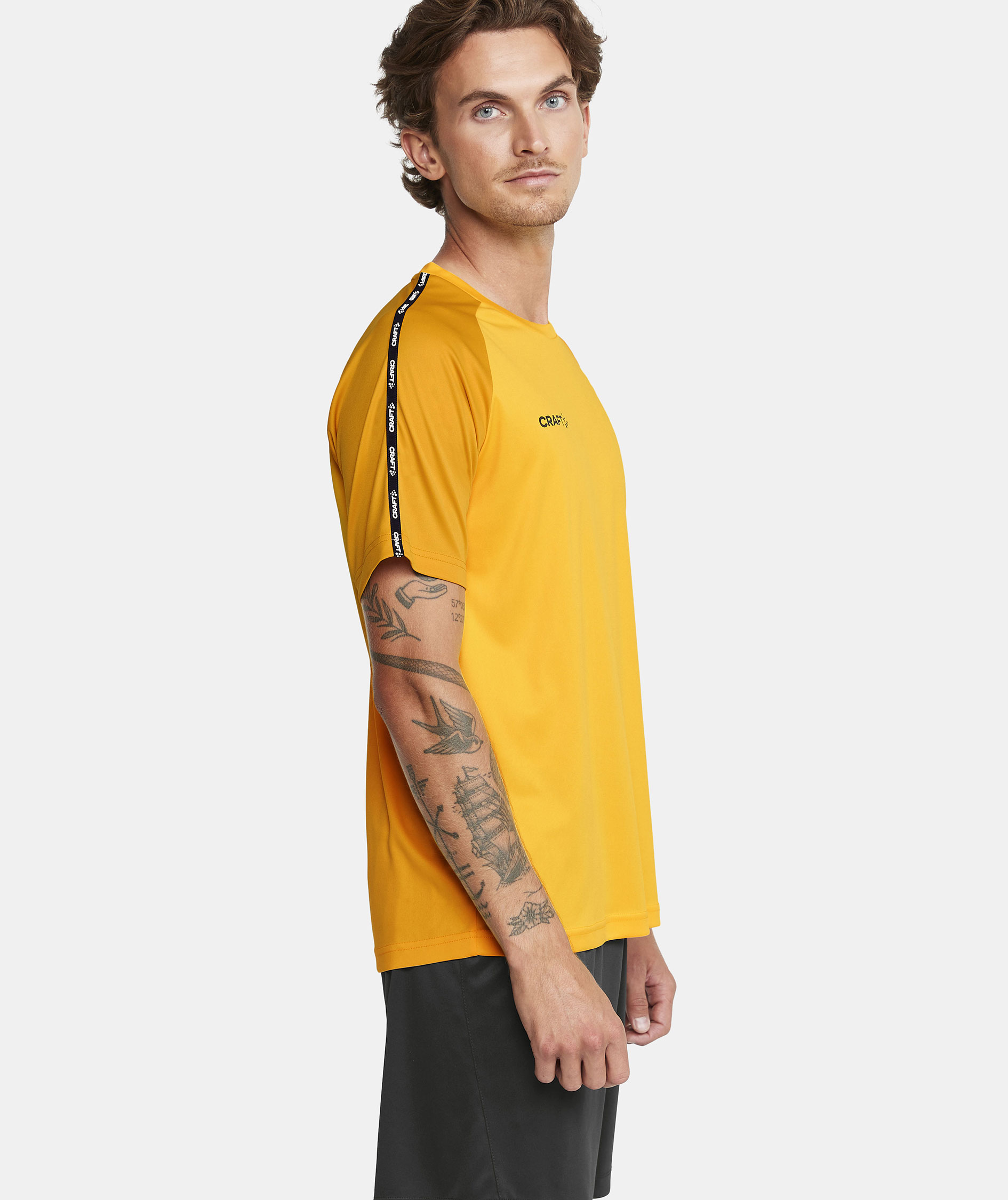 Craft Squad 2.0 Contrast Jersey T-shirt, Sweden Yellow-Golden, large image number 6