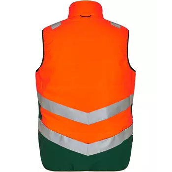 Engel Safety quiltet vest, Hi-vis Orange/Grøn