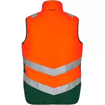 Engel Safety quilted vest, Hi-vis Orange/Green