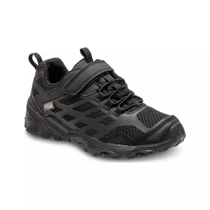 Merrell Moab FST Low A/C WP sneakers for kids, Black/Black, large image number 1