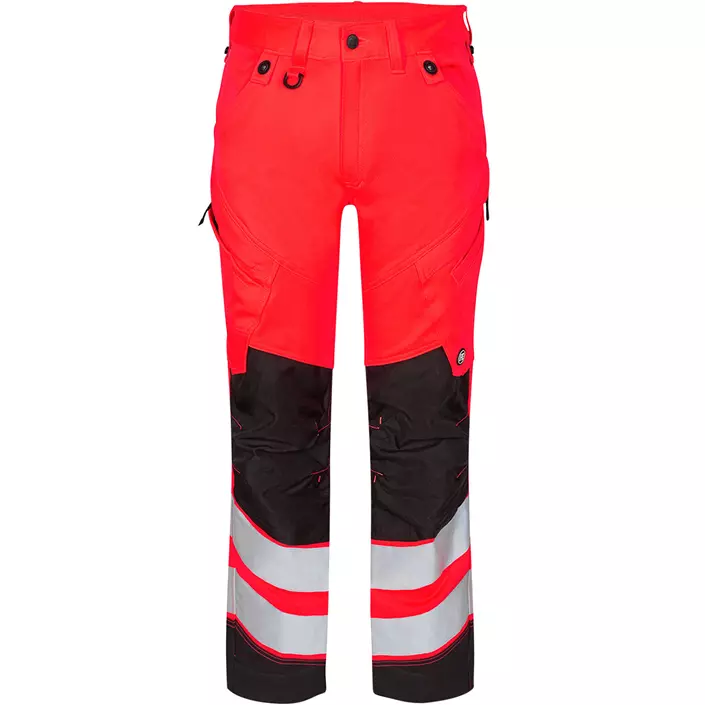 Engel Safety arbeidsbukse, Hi-vis Rød/Svart, large image number 0