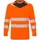 Portwest PW3 langärmliges T-Shirt, Hi-Vis Orange/Schwarz, Hi-Vis Orange/Schwarz, swatch