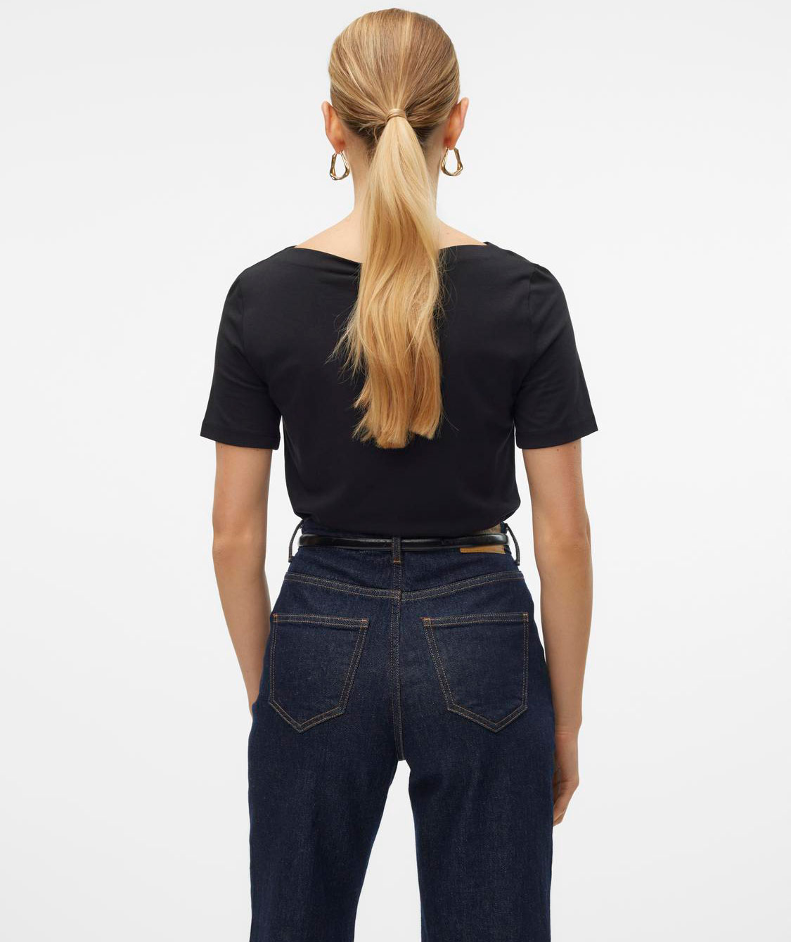 Vero Moda VMPANDA MODAL dame T-shirt, Black, large image number 2