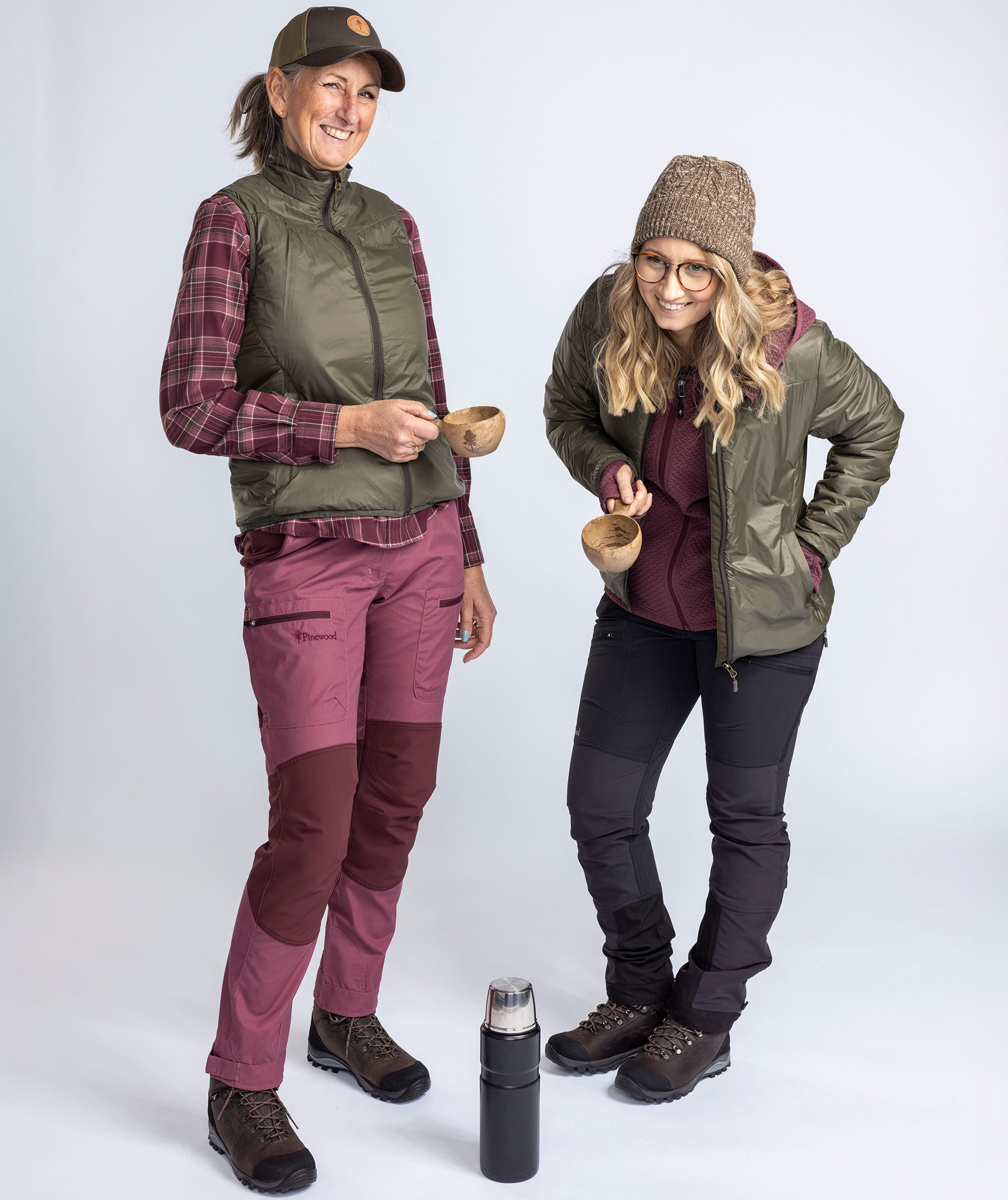 Pinewood Insulated dame midlayer med uld, Moss green, large image number 6