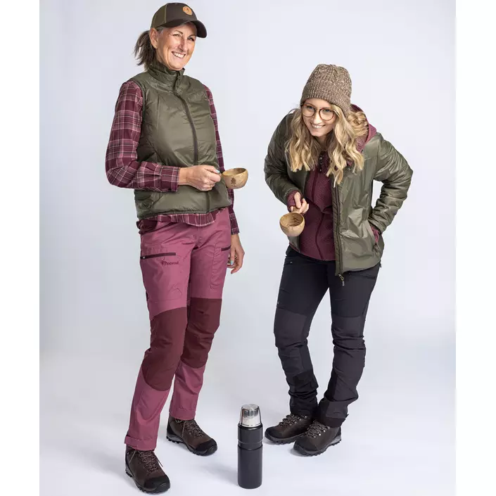 Pinewood Insulated dame midlayer med uld, Moss green, large image number 6