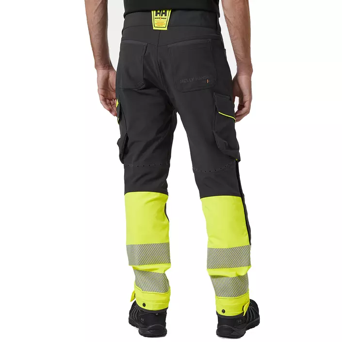Helly Hansen ICU BRZ service trousers full stretch, Ebony/Hi-Vis Yellow, large image number 2