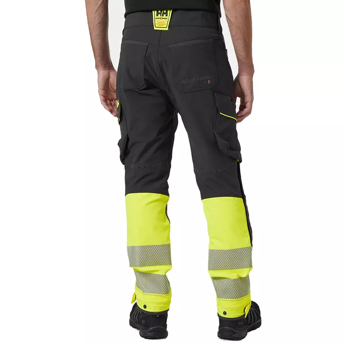 Helly Hansen ICU BRZ servicebukse full stretch, Ebony/Hi-Vis Gul, large image number 2