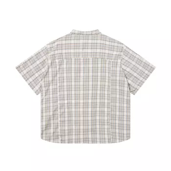 Kentaur short-sleeved women's shirt, Brown/Beige/Black Checkered