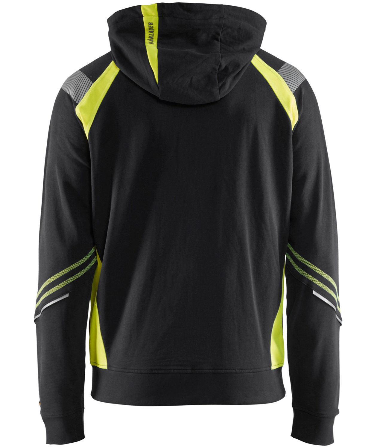 Bl&aring;kl&auml;der hoodie, Svart/Varselgul