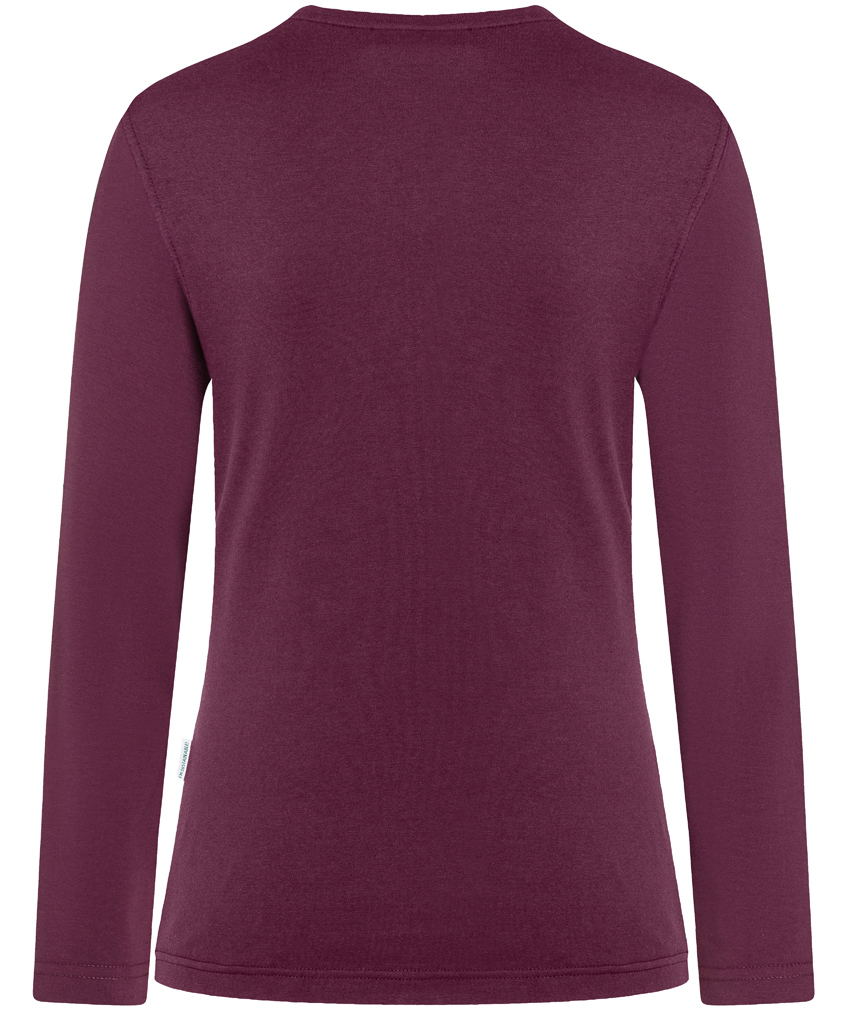 Karlowsky Casual-Flair women's long-sleeved shirt, Aubergine, Aubergine, large image number 2