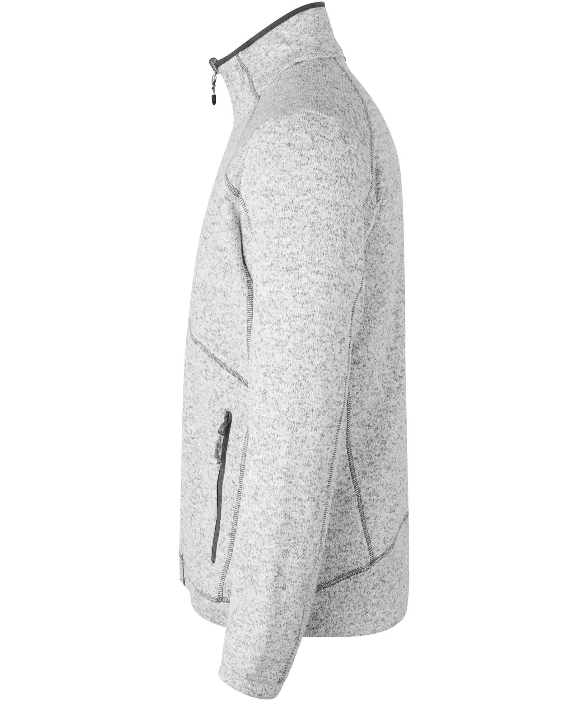 ID Zip'n'mix Melange knit fleece cardigan, Grey Melange, large image number 2