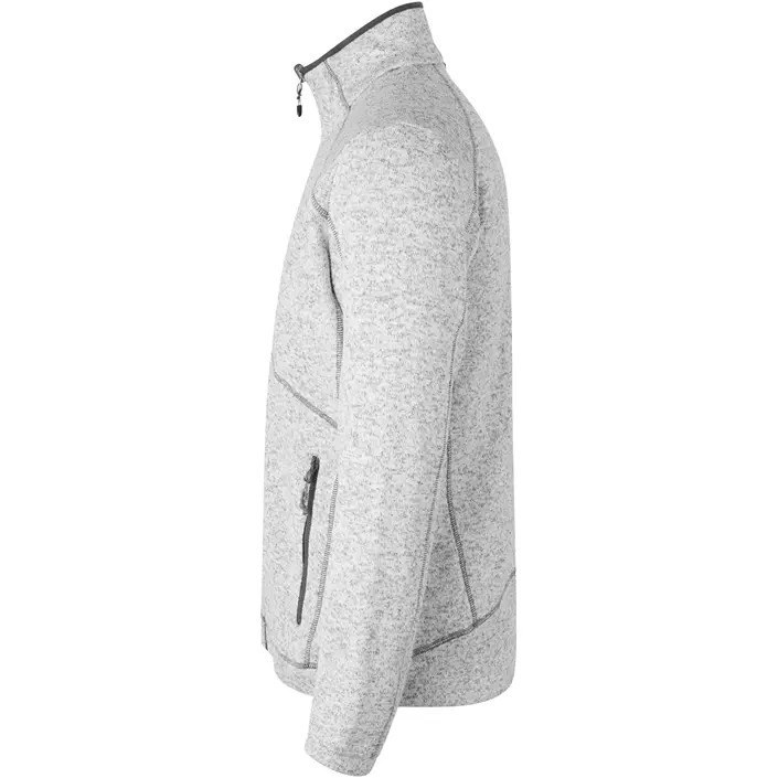 ID Zip'n'mix Melange knit fleece cardigan, Grey Melange, large image number 2