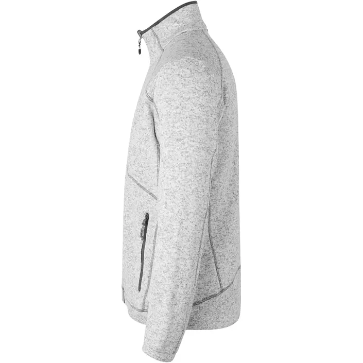 ID Zip'n'mix Melange knit fleece cardigan, Grey Melange, large image number 2
