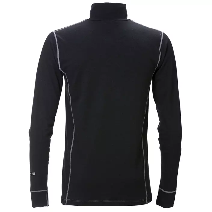 Fristads T-shirt with zipper 7029, Black, large image number 1