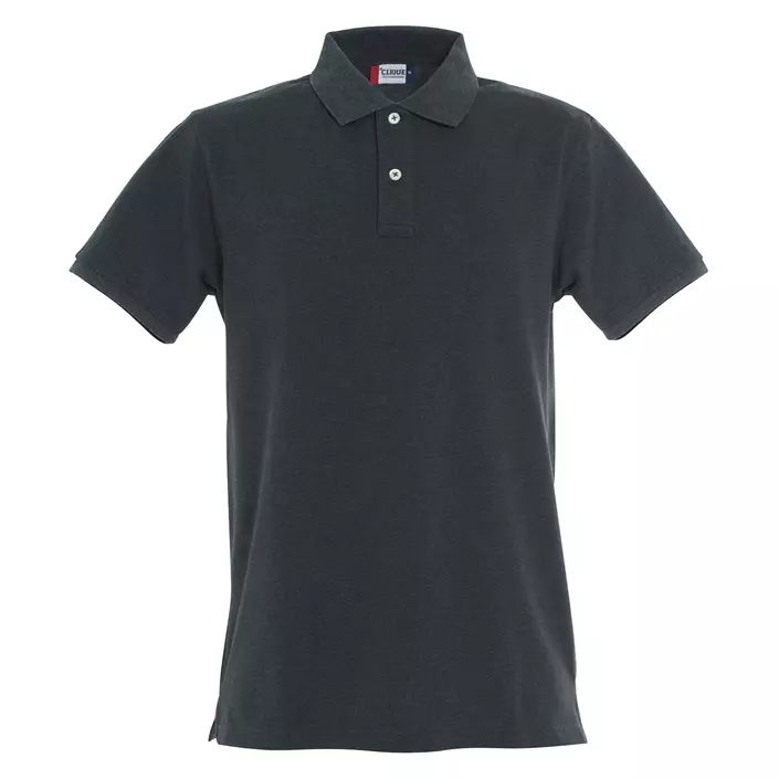 Clique Premium polo shirt, Antracit Melange, large image number 0