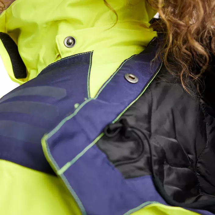 Blåkläder dame vinterjakke, Hi-Vis gul/marine, large image number 5