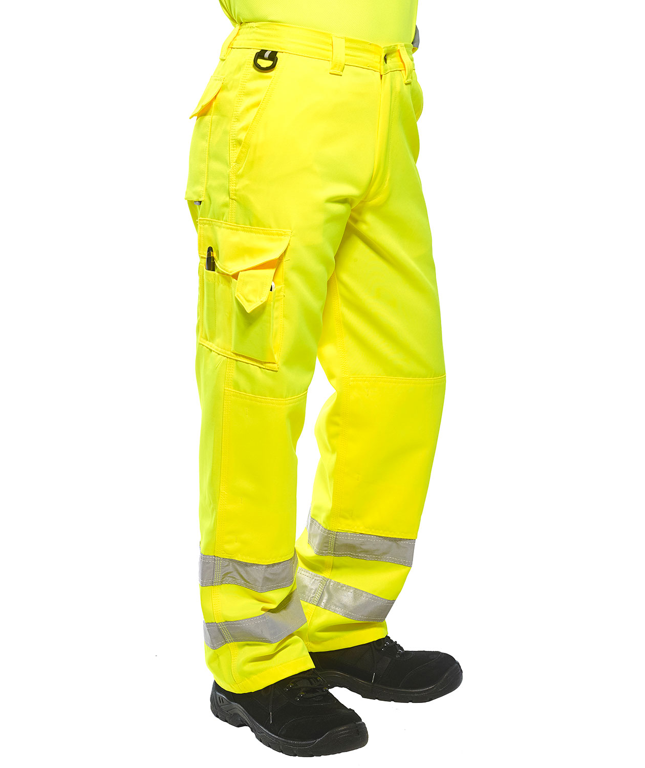 Portwest work trousers, Hi-Vis Yellow, large image number 1