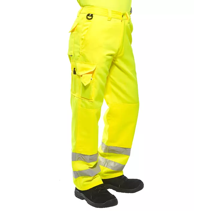 Portwest work trousers, Hi-Vis Yellow, large image number 1