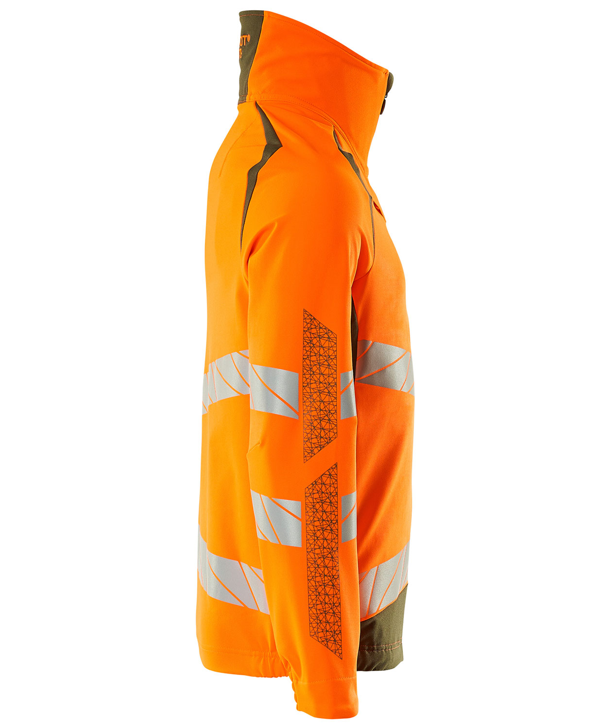 Mascot Accelerate Safe jakke full stretch, Hi-vis Oransje/Mosgr&oslash;nn, large image number 3