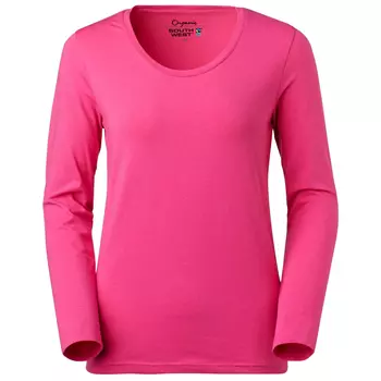 South West Lily organic long-sleeved women's T-shirt, Cerise