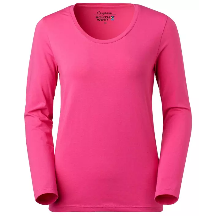 South West Lily organic long-sleeved women's T-shirt, Cerise, large image number 0