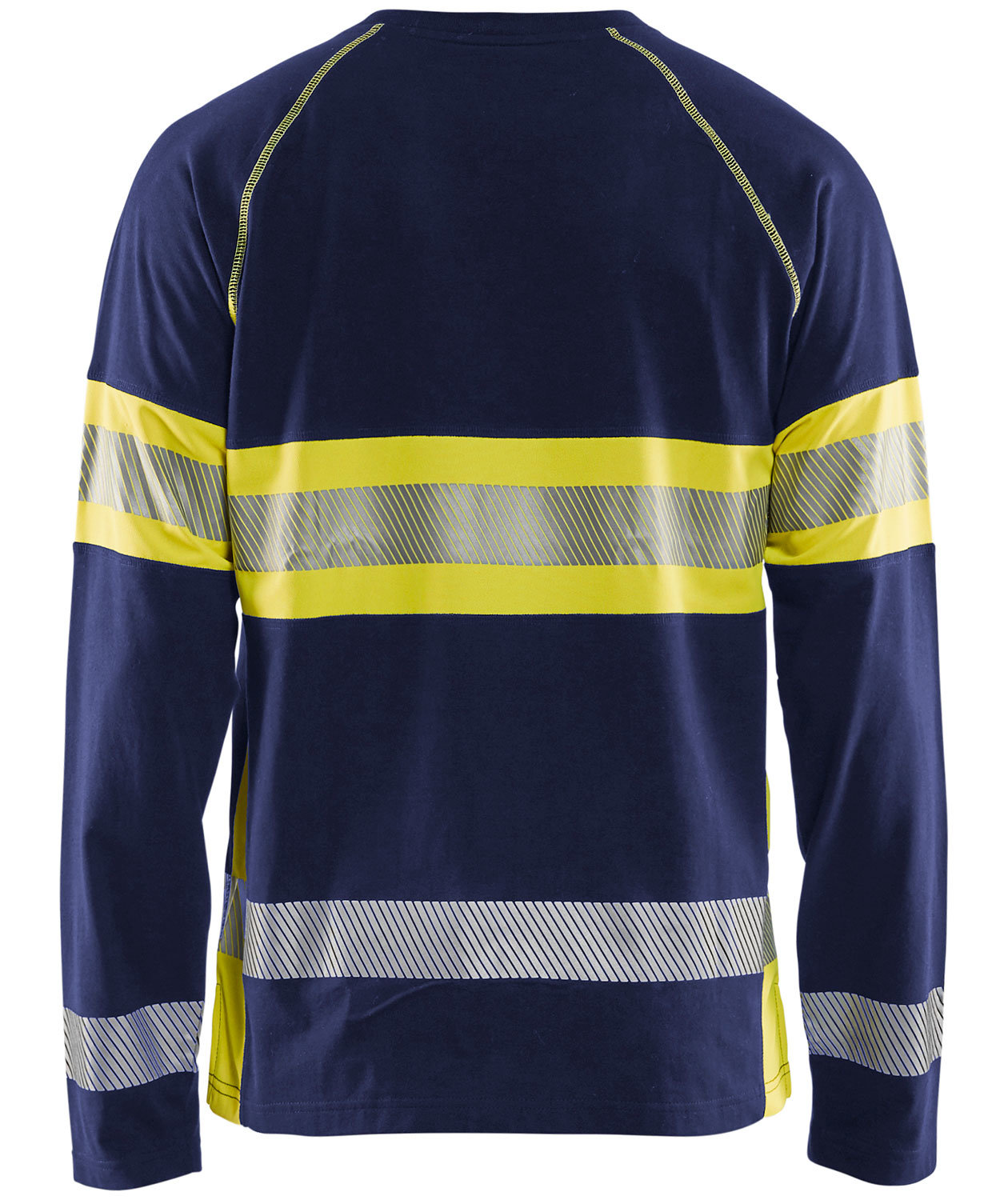 Bl&aring;kl&auml;der long-sleeved T-shirt, Marine/Hi-Vis yellow, large image number 1