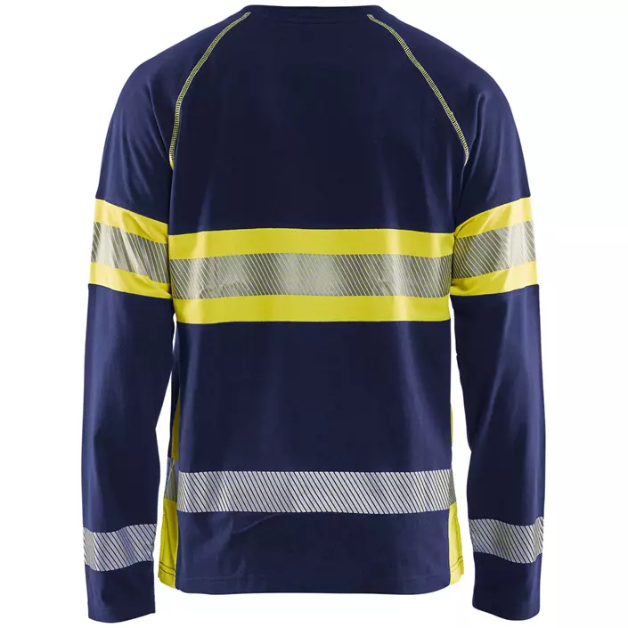 Blåkläder langärmliges T-Shirt, Marine/Hi-Vis gelb, large image number 1