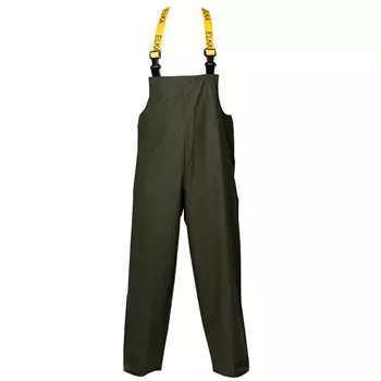 Elka Pro PU cleaning rain bib and brace trousers, Olive Green