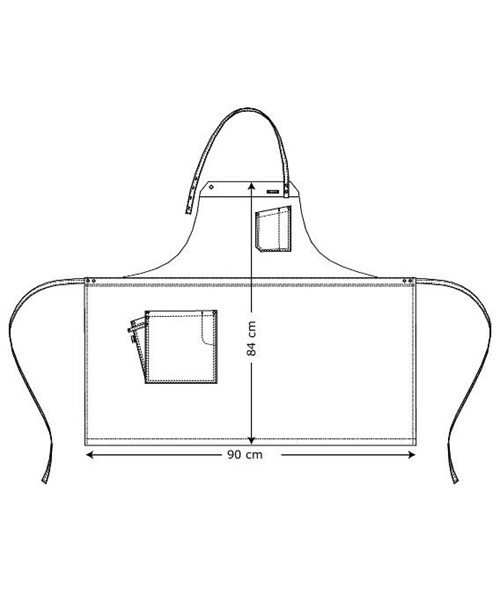 Kentaur Raw brystlommeforkle med lommer, Khaki, Khaki, large image number 3