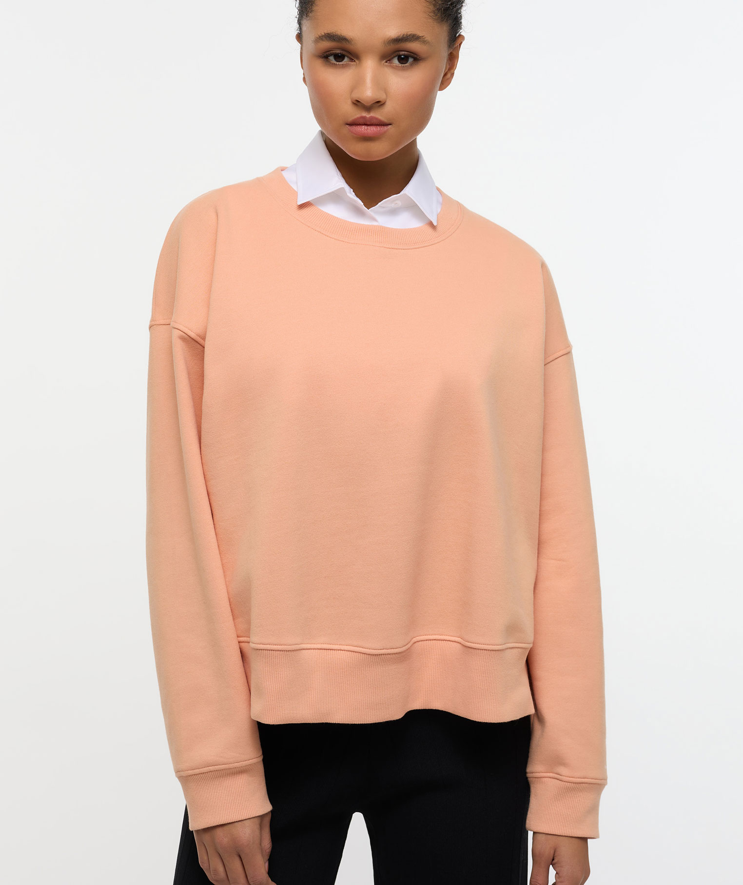 Eterna Satin women's collar, White