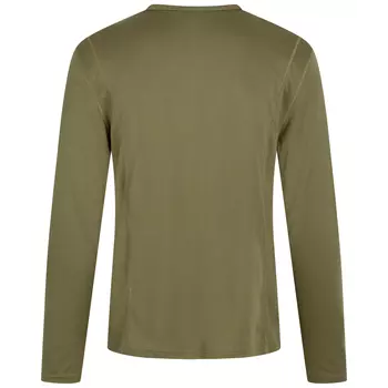 Zebdia langærmet sports tee T-shirt, Armygrøn
