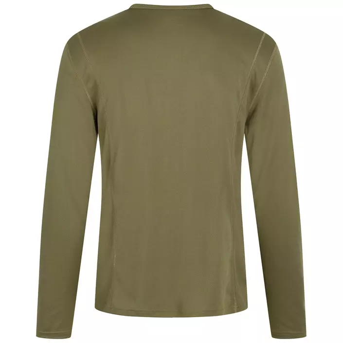 Zebdia langermet T-skjorte, Armygrønn, large image number 1